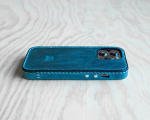 iPhone Leather Case | Handmade | Oil Wax Jeans