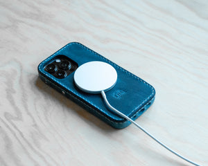 iPhone Leather Case | Handmade | Oil Wax Jeans