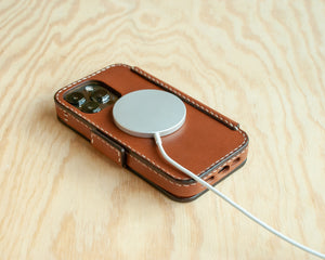 iPhone Leather Wallet Case | Handmade | Saddle Brown