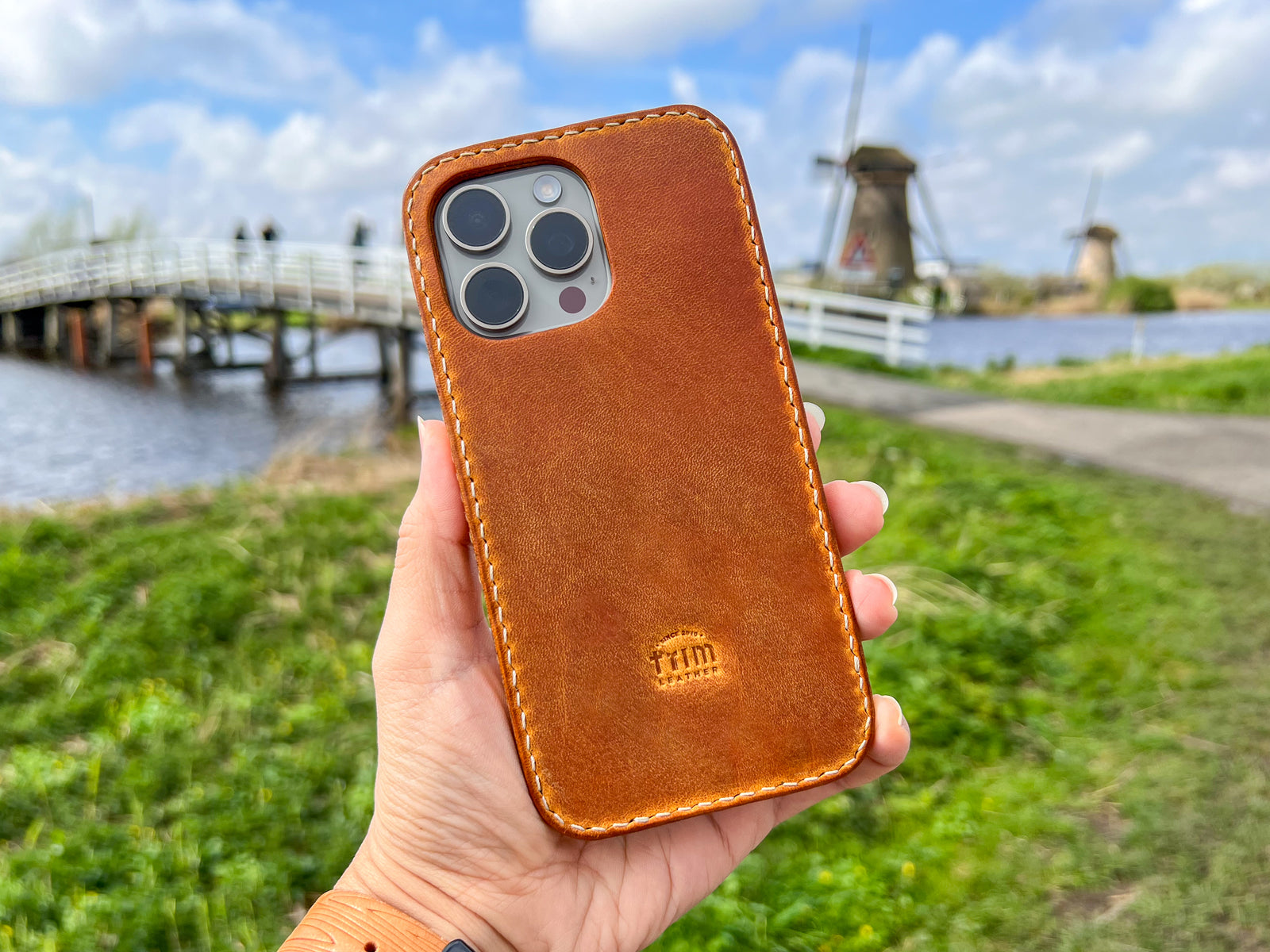 iPhone Leather Case | Handmade | Oil Waxed Leather | Honey Brown