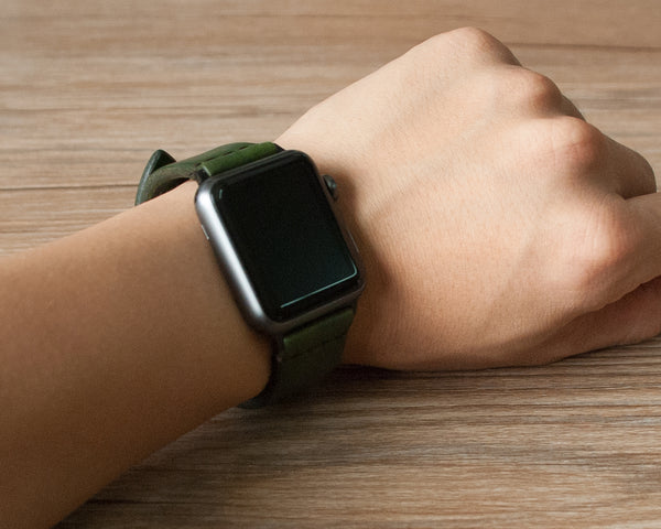 Apple Watch Band Forest Green TRIM leather