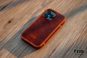 iPhone Leather Case | Handmade | Oil Wax Canyon Brown