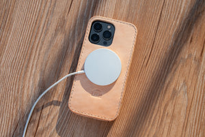 iPhone Leather Case | Handmade | Natural | Vegetable tanned leather