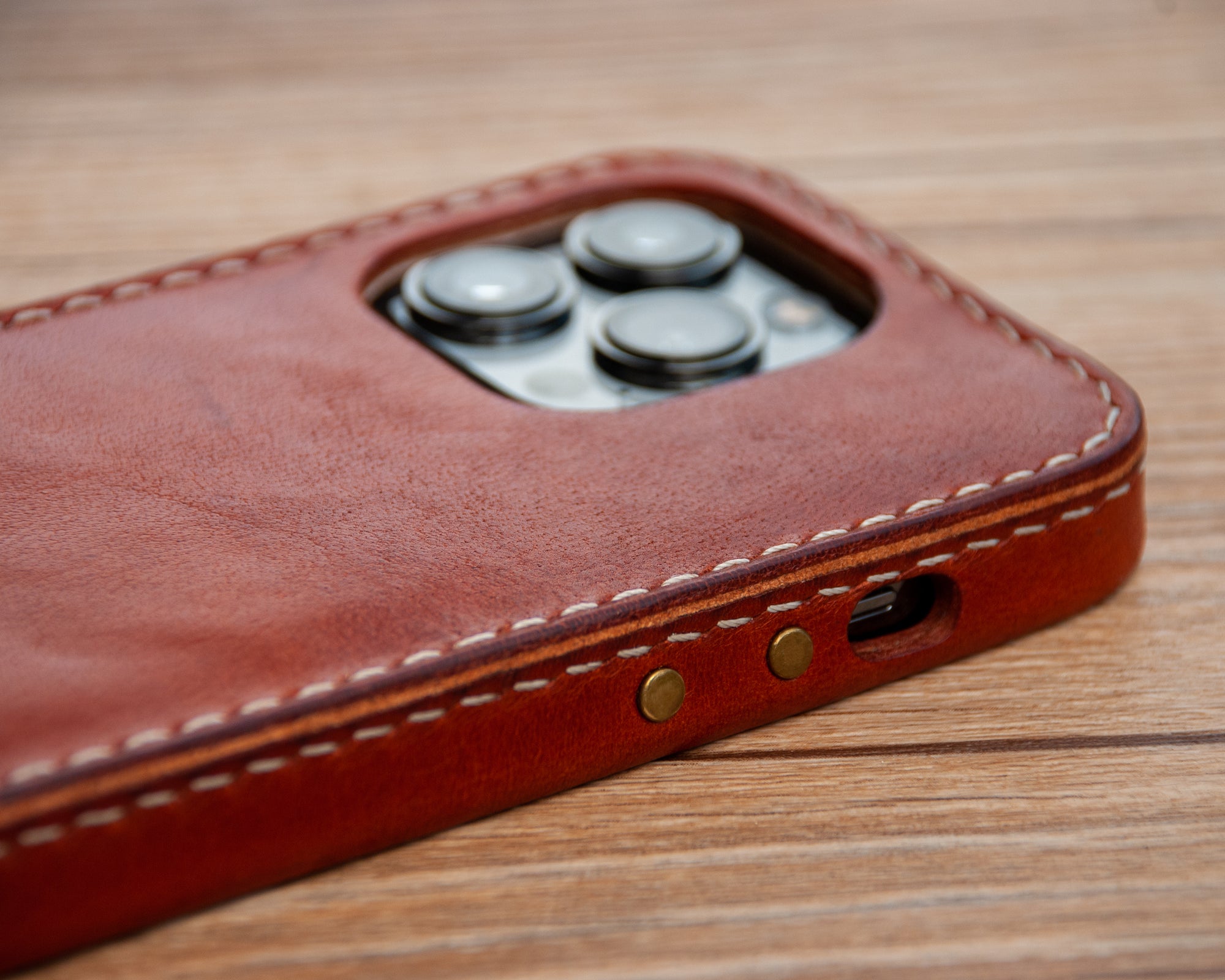 iPhone Leather Case | Handmade | Oil Wax Dark Canyon