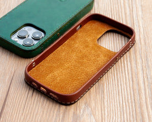 iPhone Leather Case | Handmade | Oil Wax Dark Canyon