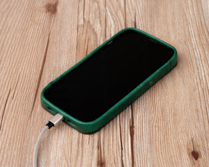 iPhone Leather Case | Handmade | Old England Green