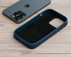 iPhone Leather Case | Handmade | Navy Blue